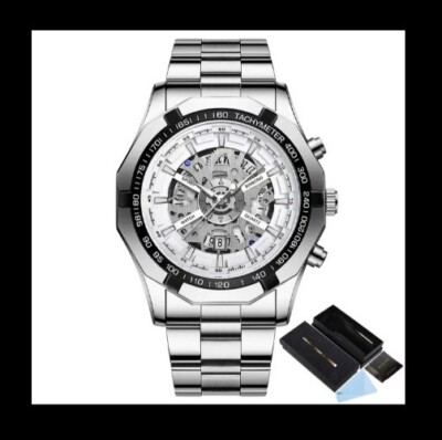 Binbond Quartz Waterproof stainless Steel top quality maker silver,    seller