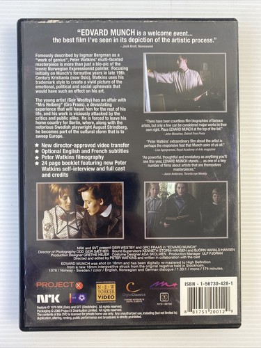 Edvard Munch - Peter Watkins - DVD Very Good Condition Region 1 Free Postage - Picture 2 of 4