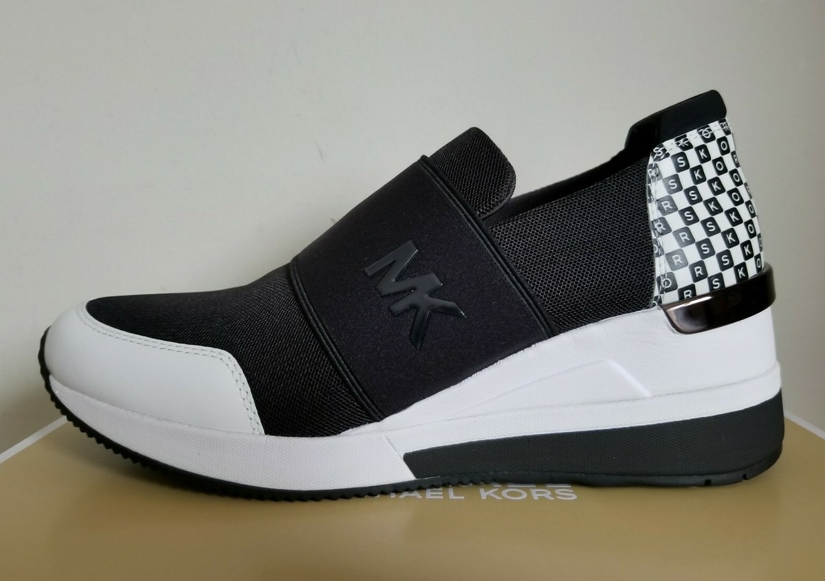 Michael KORS FELIX CHECKERBOARD MK LOGO Trainer Sneakers US 9.5 10