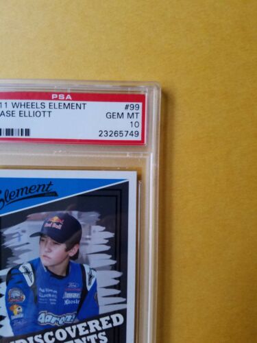 CHASE ELLIOTT 2011 WHEELS ELEMENT #99 NASCAR ROOKIE CARD...RARE PSA 10 GEM/MT!!! - Picture 3 of 11