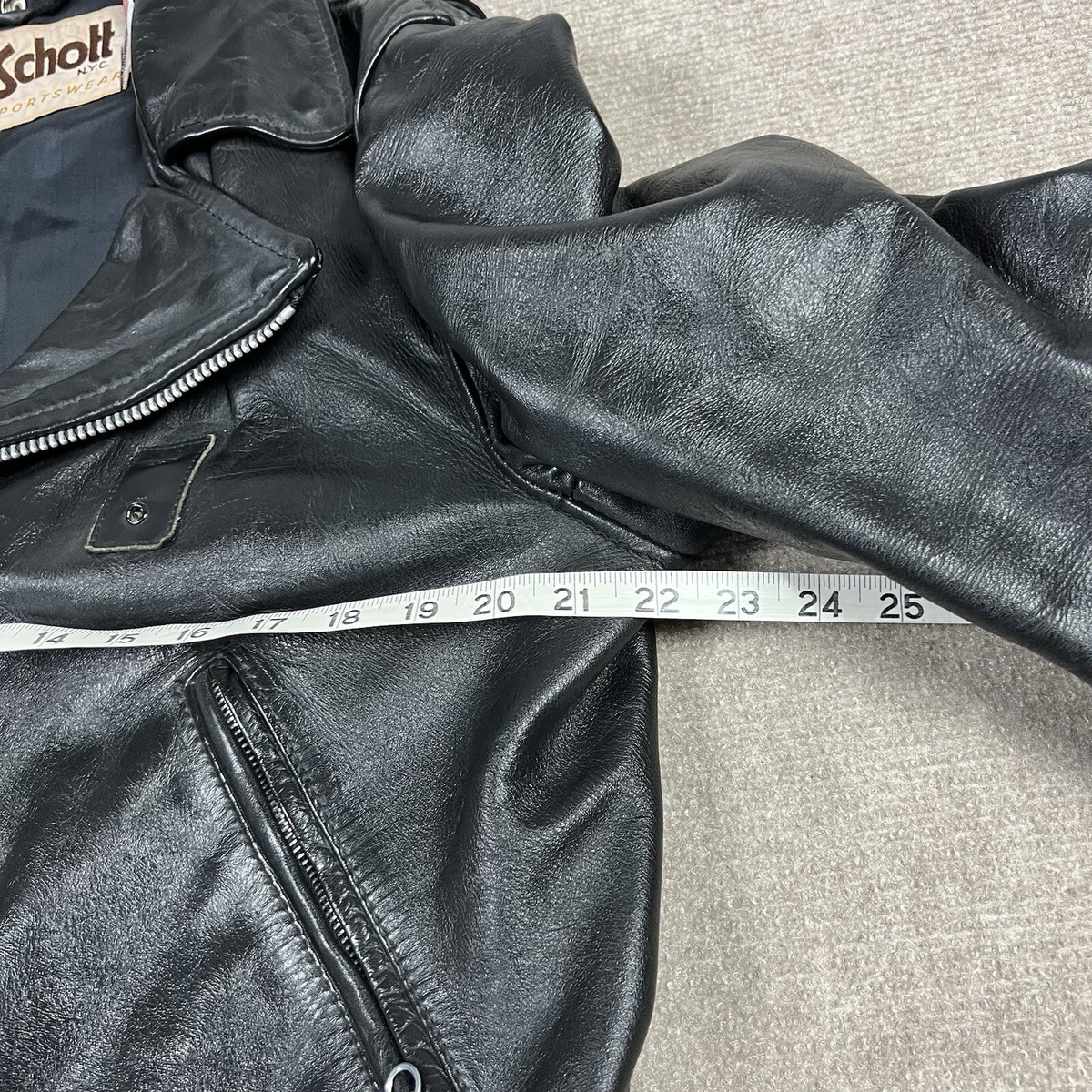 Schott Perfecto レザーライダースジャケット 42 1970s Schott PERFECTO ライダースジャケット 表記42 - 古着屋