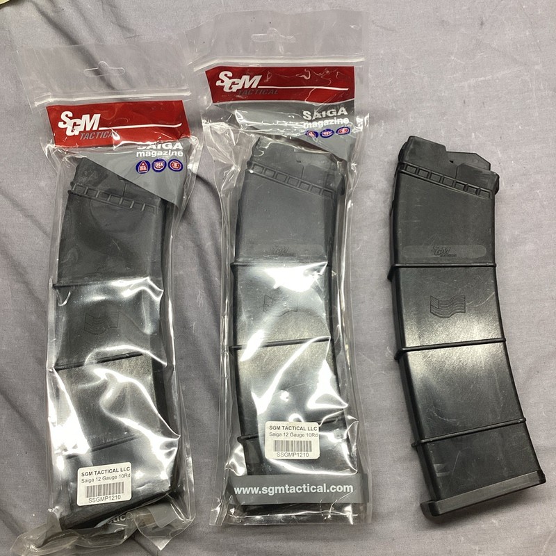 3 - SGM Saiga-12 10 Round Magazines Saiga 12 Made in USA