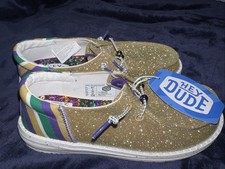 Mardi Gras Hey Dude Wendy Women's 7WGold Multicolored Lightweight Shoes