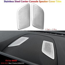 Stainless Car Dashboad Center Console Speaker Stereo Cover Trims For Bmw 5 G30