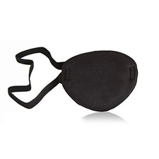 Soft Black Eyepatch for Adults Adjustable Pirate Costume Halloween Cosplay