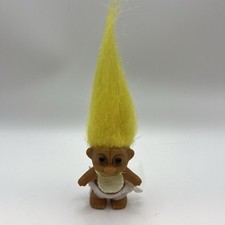 Vintage 90  s Russ Baby Troll Doll Yellow Hair Diaper  Bib 2"