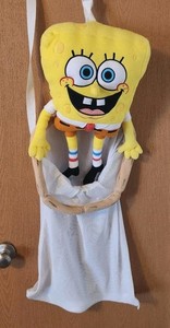 Vintage 2002 SpongeBob SquarePants Plush Over the Door Hanging Clothing Hamper