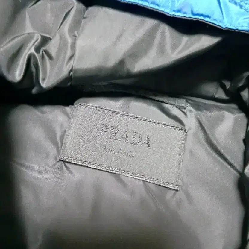 Prada Blue Quilted Hooded Puffer Jacket - Size 48, Authentic thumbnail 8