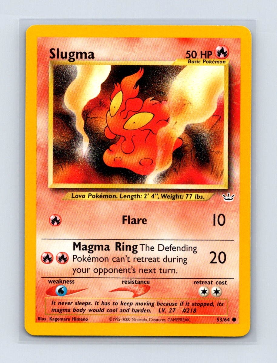Slugma 53/64 Common Neo Revelation Pokemon Unlimited Lightly Played