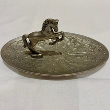 SEBA silver-plated trinket dish, prancing horse