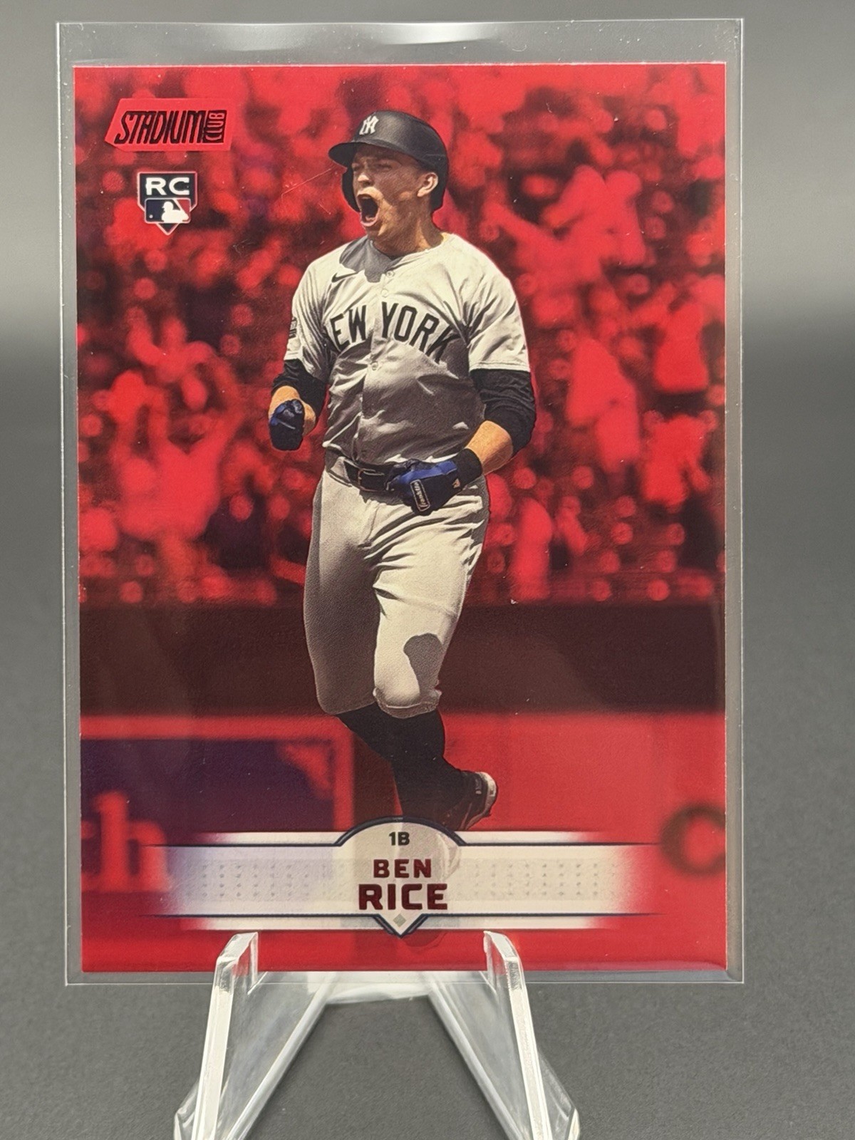 2025 Topps Stadium Club Ben Rice #196 Red (RC) New York Yankees