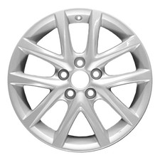 17x8 10 Spoke Refurbished Alloy Wheel Painted Bright Silver Metallic 560-74237