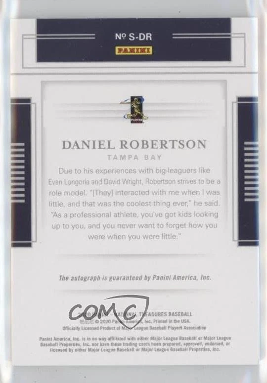 2020 Panini National Treasures Signatures /99 Daniel Robertson #S-DR Auto - Image 2 of 2