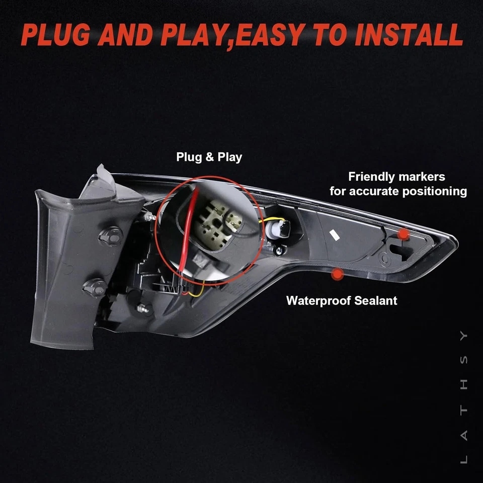 Left Side Outer Tail Light for Ford Escape Kuga 2017-2019 GJ5Z-13404-C - Image 4 of 4