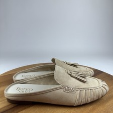 Womens Franco Sarto Aileen Beige Casual Slip On Tassel Loafers Flats Size 8 EUC