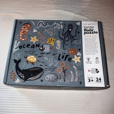 Wee Gallery Floor Puzzle, 24 Pcs Ocean  Life Design, 24 x24  Motor Skills