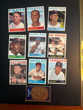 (9) 1964 Topps Baseball Cards W/ Juan Pizarro, Bill White, Milt Pappas + more