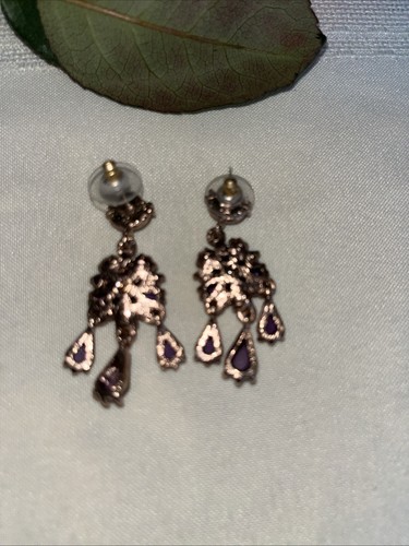 Beautiful Multicolor Rhinestone Earrings~2” - Picture 9 of 9