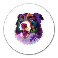 Aufkleber Border Collie Colorful Geschenkidee Border Collie Geschenk PräSent Mit