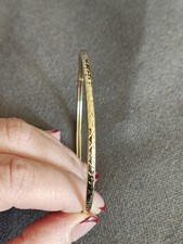 9ct Yellow Gold Vintage Pattern Bangle Bracelet