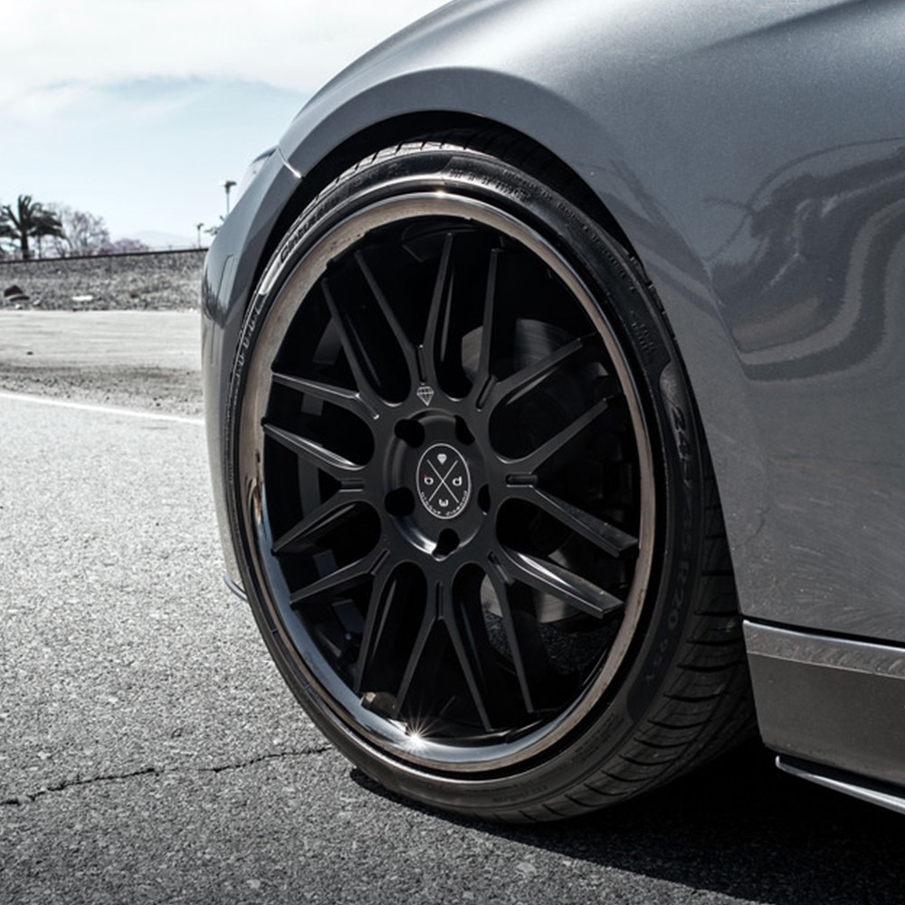 22" BLAQUE DIAMOND BD27 BLACK CONCAVE WHEELS RIMS FITS MASERATI GHIBLI