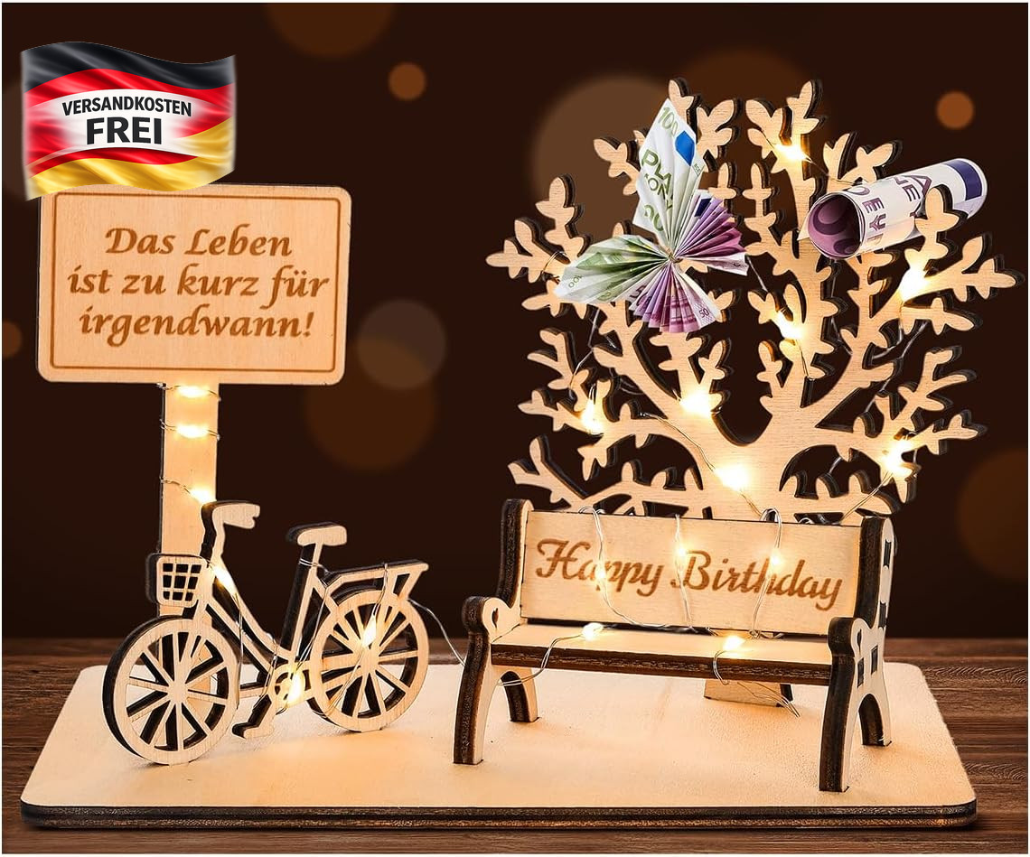 Geschenkideen für Ruhestand Holzdeko Geldgeschenk Partyzubehör für Jubiläum