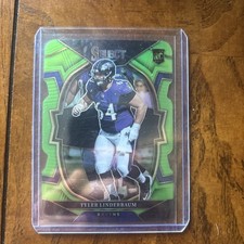 2022 Select Concourse Neon Green Prizm Die-Cut /299 Tyler Linderbaum Rookie RC