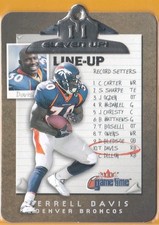 TERRELL DAVIS 2001 FLEER GAME TIME ELEVEN-UP EMBOSSED DIE-CUT