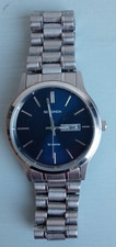 Seconda Stainless Steel Water Resistant Blue Dial Men's Wristwatch