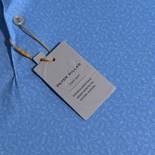 Peter Millar Featherweight Cottage Blue Nautical Knots Golf Polo Men's Size 2XL