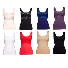 Rhonda Shear Lace-Overlay Tank with Shelf Bra...