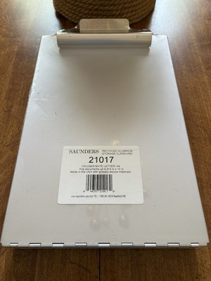 Saunders Cruiser Mate Aluminum Storage Clipboard 1 1/2'' Clip Cap 8 1/2 x 12