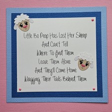 Little Bo Peep Nursery Rhyme. Scrapbook, Card making Paper Piecing