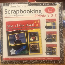 Paper Boutique Scrapbooking Simple 1-2-3 School Days Theme Scrapbooking Kit