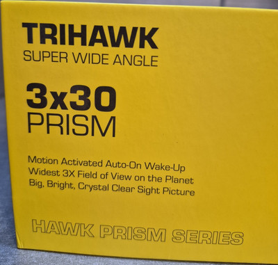 Swampfox Trihawk 3x30 Prism Scope Super Wide Angle, Motion Activated Auto-On