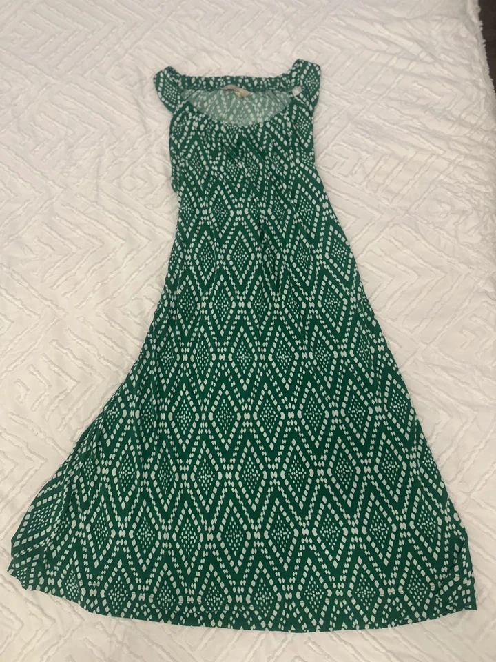 Vestido Banana Republic Mujer Verde y Blanco Talla M Foto 2 de 4