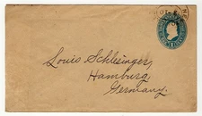 USA 18?? Postal Cover from NEW YORK , to Hamburg Germany