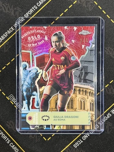 2025-26 Topps Chrome UWCL Giulia Dragoni Final Destination Red Refractor /5