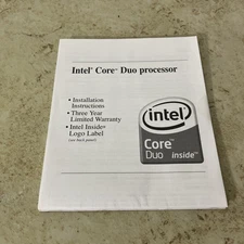 Intel Core Duo Processor Installation Instruction & Logo Label
