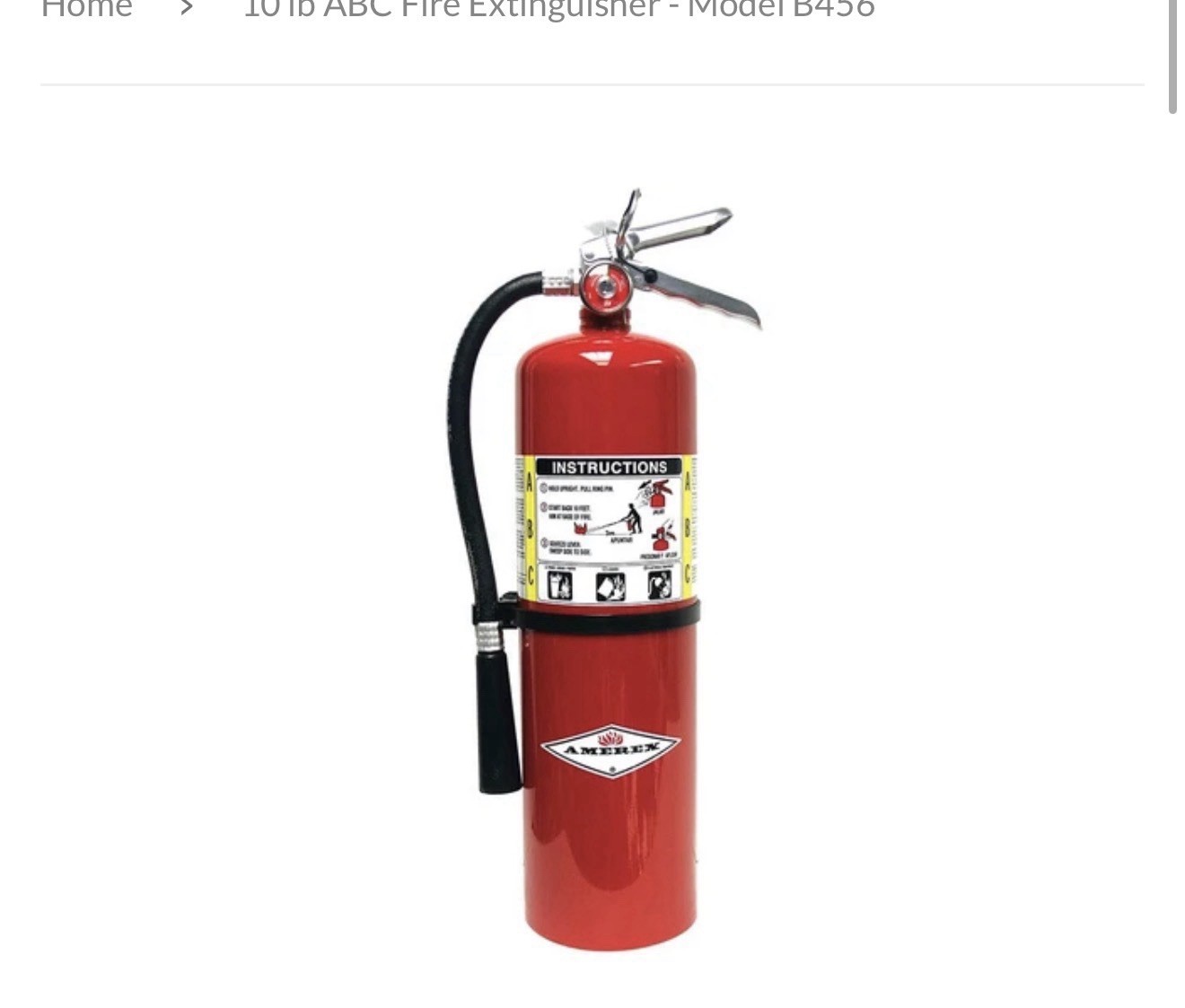 Fire Extinguisher 10Lb Abc Fire Extinguisher Amerex B456 2025 Bracket Safety