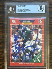 Andre Rison autographed 1989 Pro Set rookie card. rookie card picture