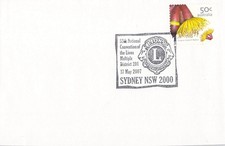 F6628 Australia NSW Sydney 2000 Lions Conv cds APM postmark on cover