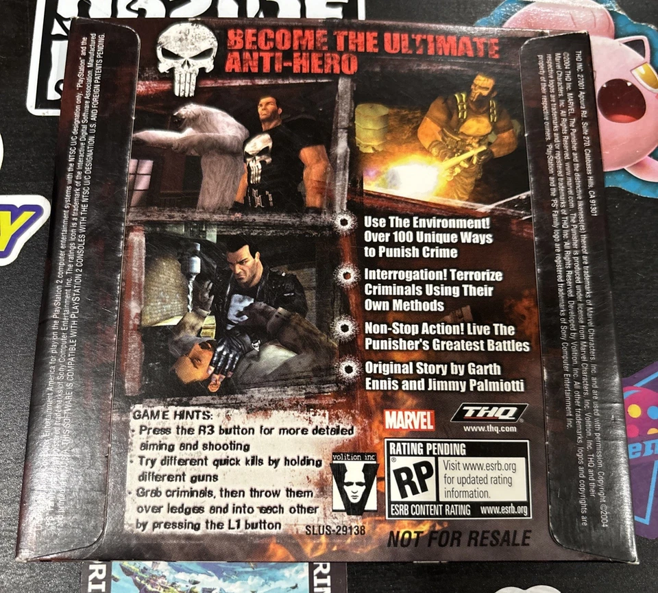 The Punisher PS2 Demo Disc w Sleeve (Sony PlayStation 2, Marvel, THQ, 2004) - Image 2 of 4