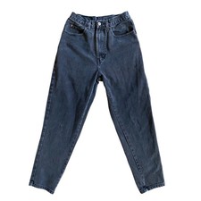 Vintage Jordache Basics High Waisted Tapered Leg Black Jeans Womens Size 8x28