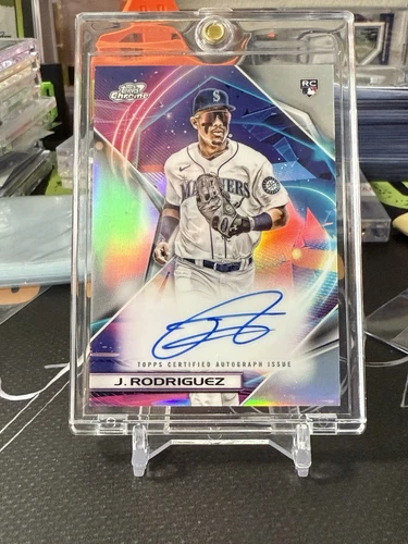 2022 Topps Cosmic Chrome Baseball Julio Rodriguez RC AUTO Variation Mariners ROY