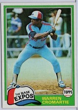 1981 Topps #345 Warren Cromartie in EXMT Condition Expos