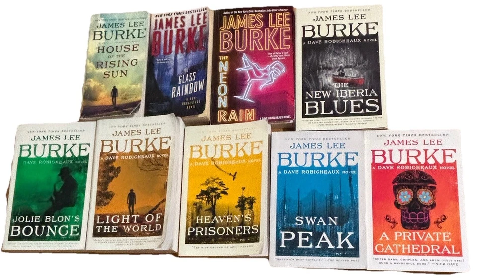 Lot of 9 JAMES LEE BURKE Paperback Preowned Books Various Detective Titles Foto 2 de 3