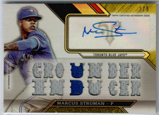 Marcus Stroman 2016 Topps Triple Threads Auto Relics 1/9 TTAR-MST5 Blue Jays