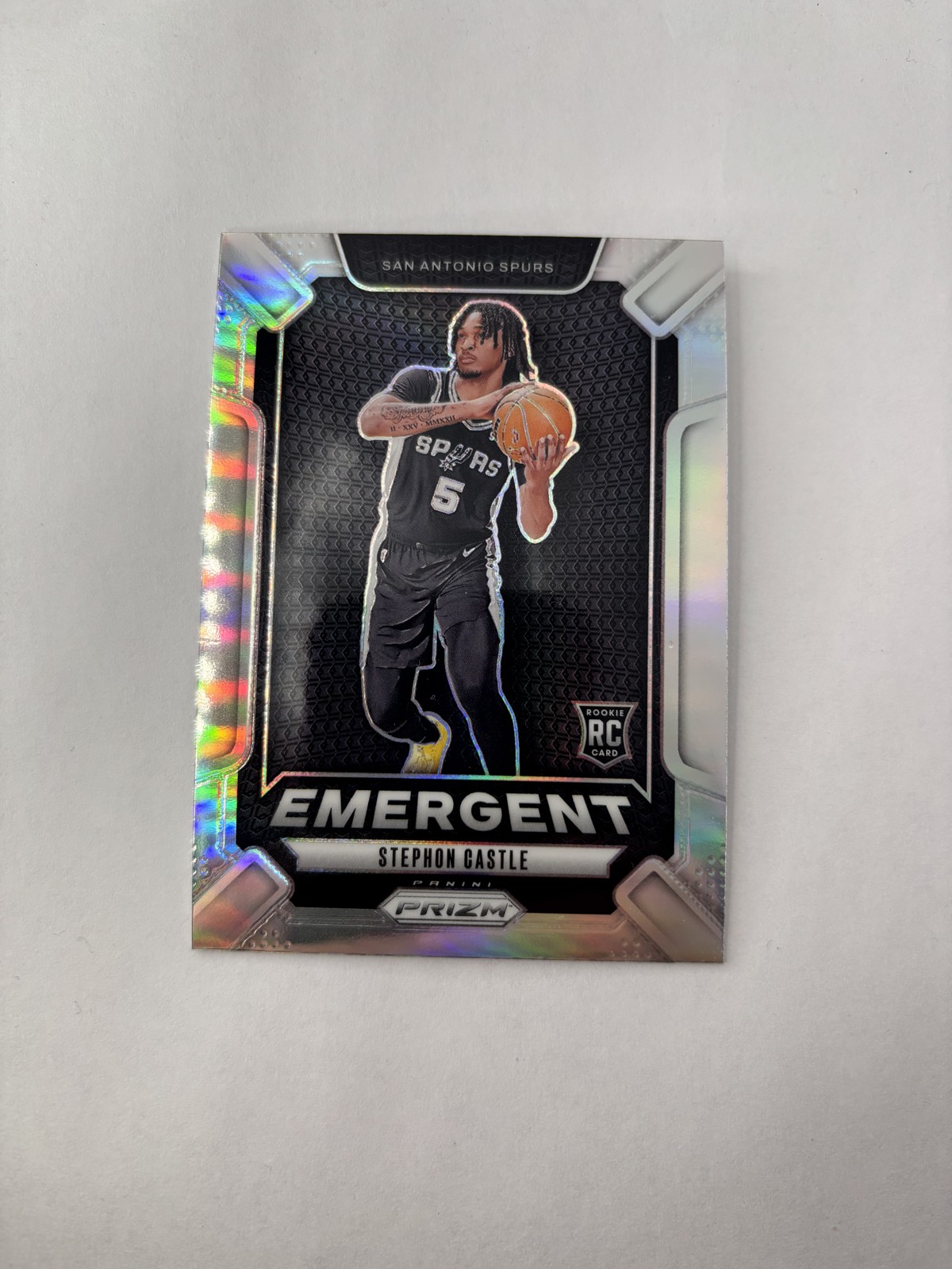 2024-25 Panini Prizm - Emergent Stephon Castle #29 Silver Prizm (RC) SP Rookie