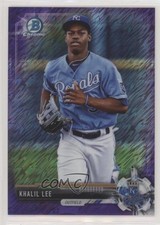 2017 Bowman Chrome Prospects Purple Shimmer Refractor Khalil Lee #BCP218 0c6